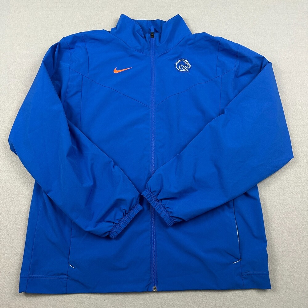 Boise State Broncos Jacket Men Large Blue Windbreaker Player Issued NCAA L